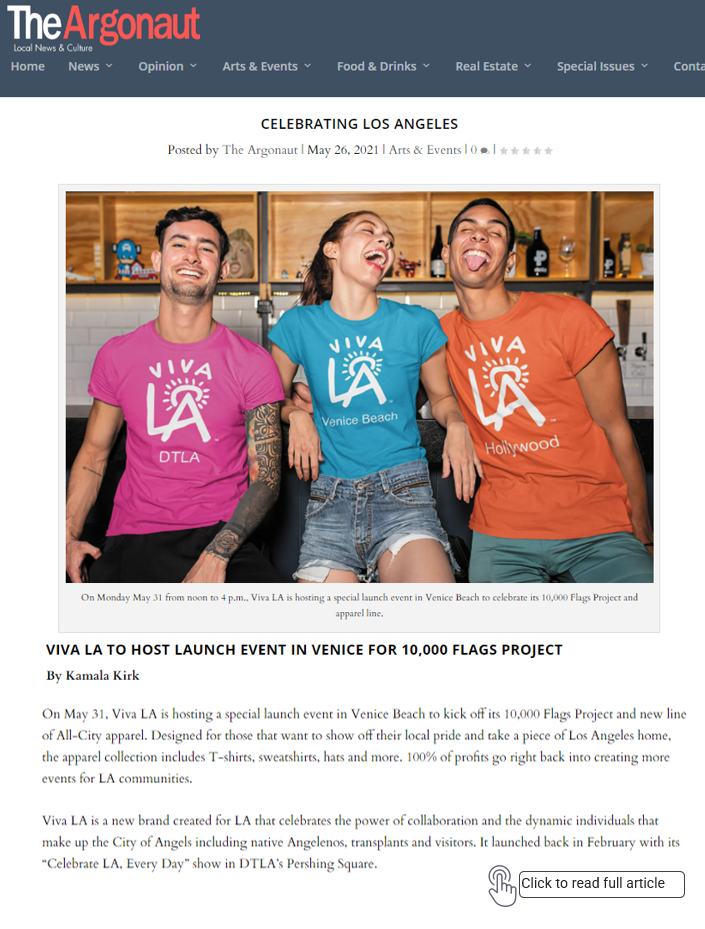Viva LA celebrates the creative culture of Los Angeles with events in Hollywood, Downtown LA and Venice Beach!